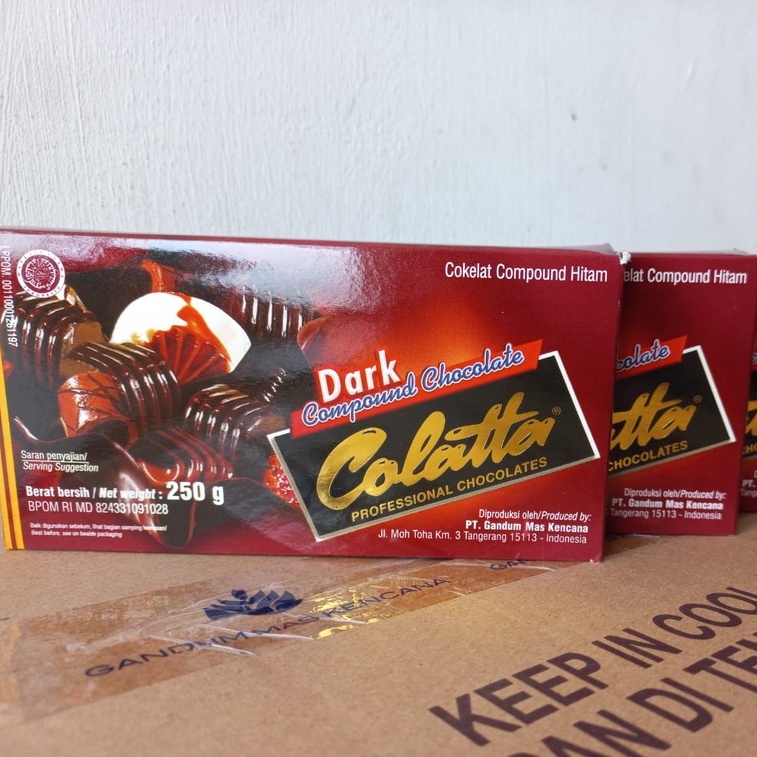 Colatta Dark Chocolate Compound 250gram / Coklat Batang Colatta TERMURAH Terlaris