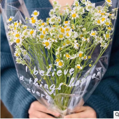 Flower Wrapping Ecer Transparant Cellophane Kertas Buket Bunga Hand Bouquet KB6045