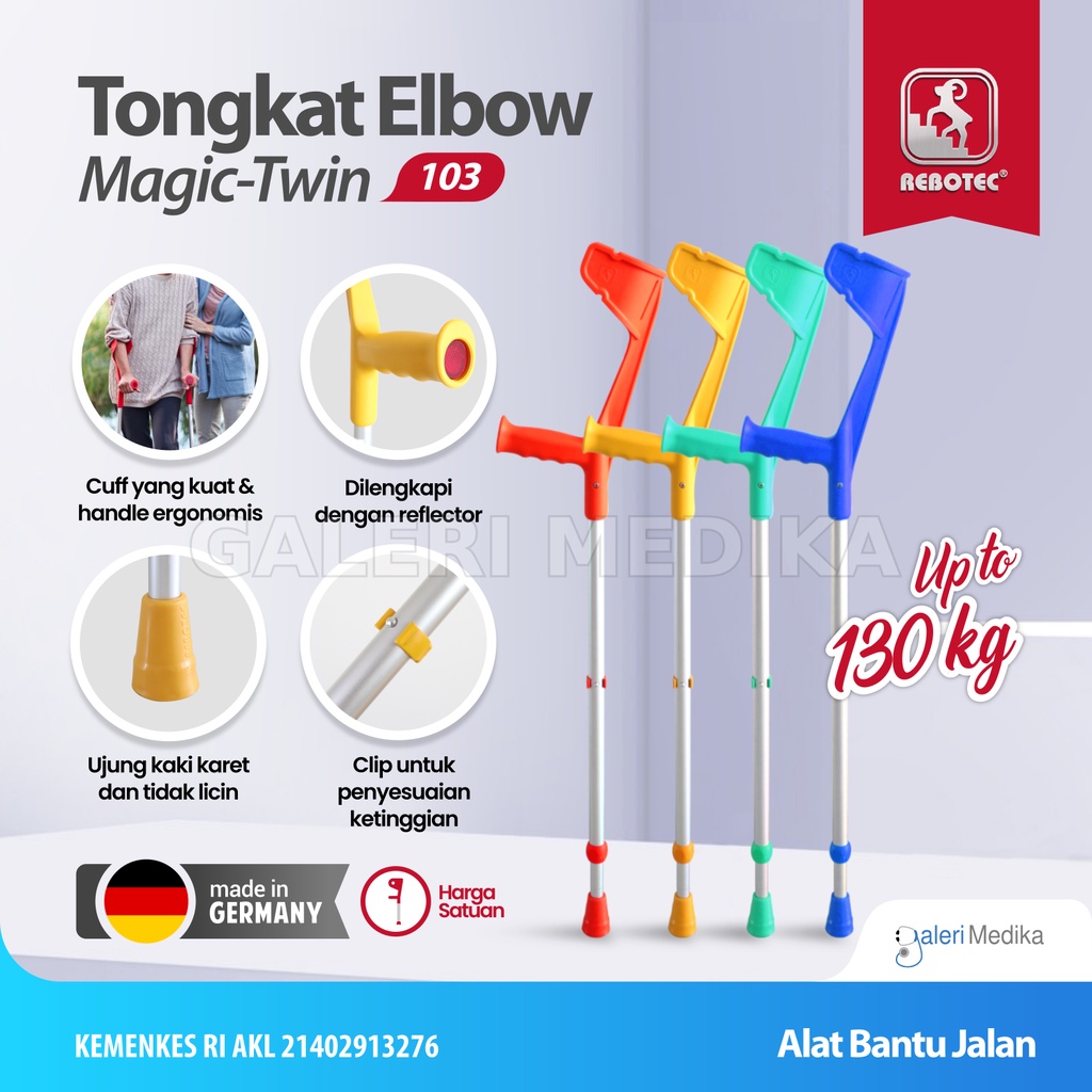 Tongkat Siku / Tongkat Elbow Rebotec Magic-Twin 103 - Tongkat Bantu Jalan