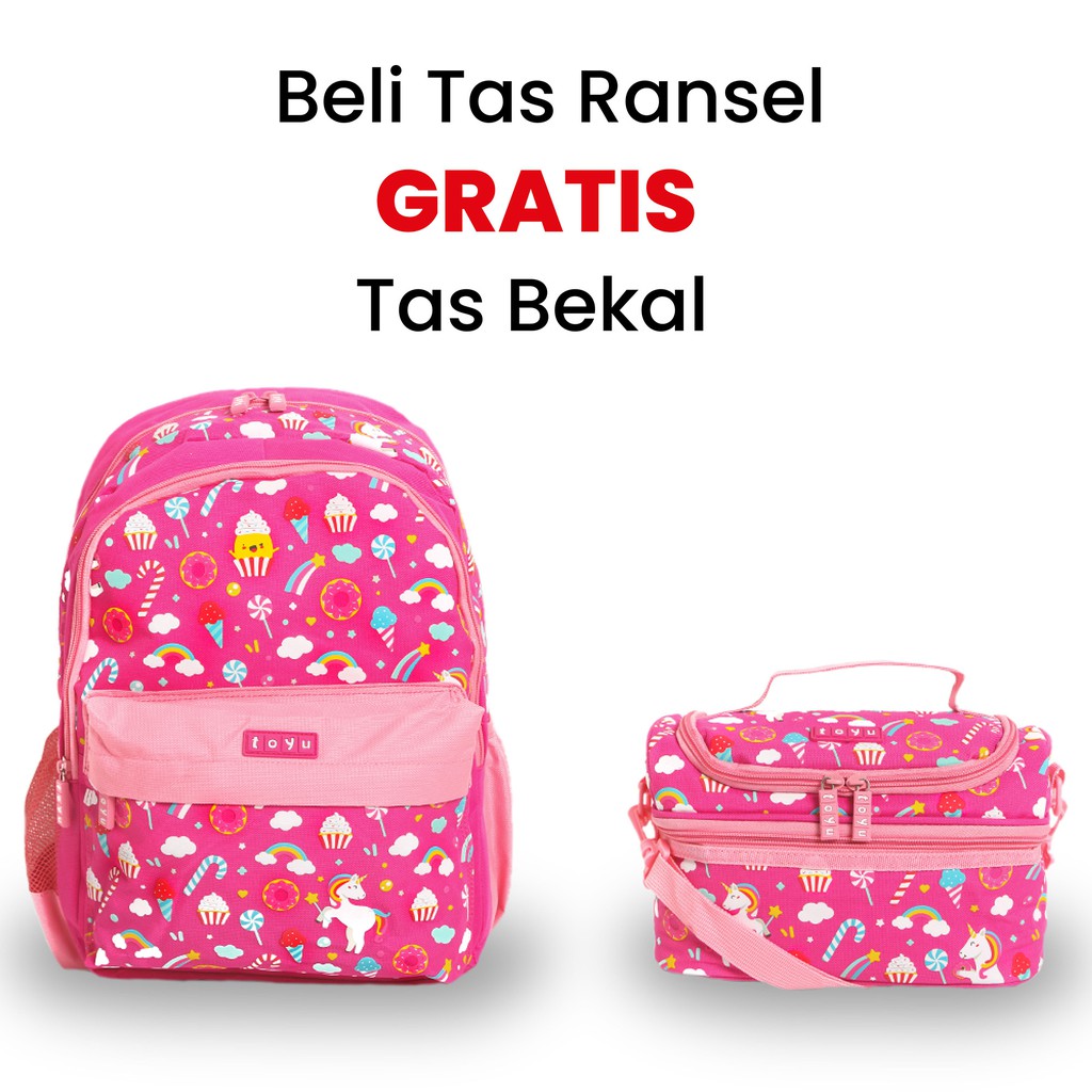 

Toyu Tas Ransel Sekolah Backpack Bag Fashion Anak Perempuan Pink Unicorn