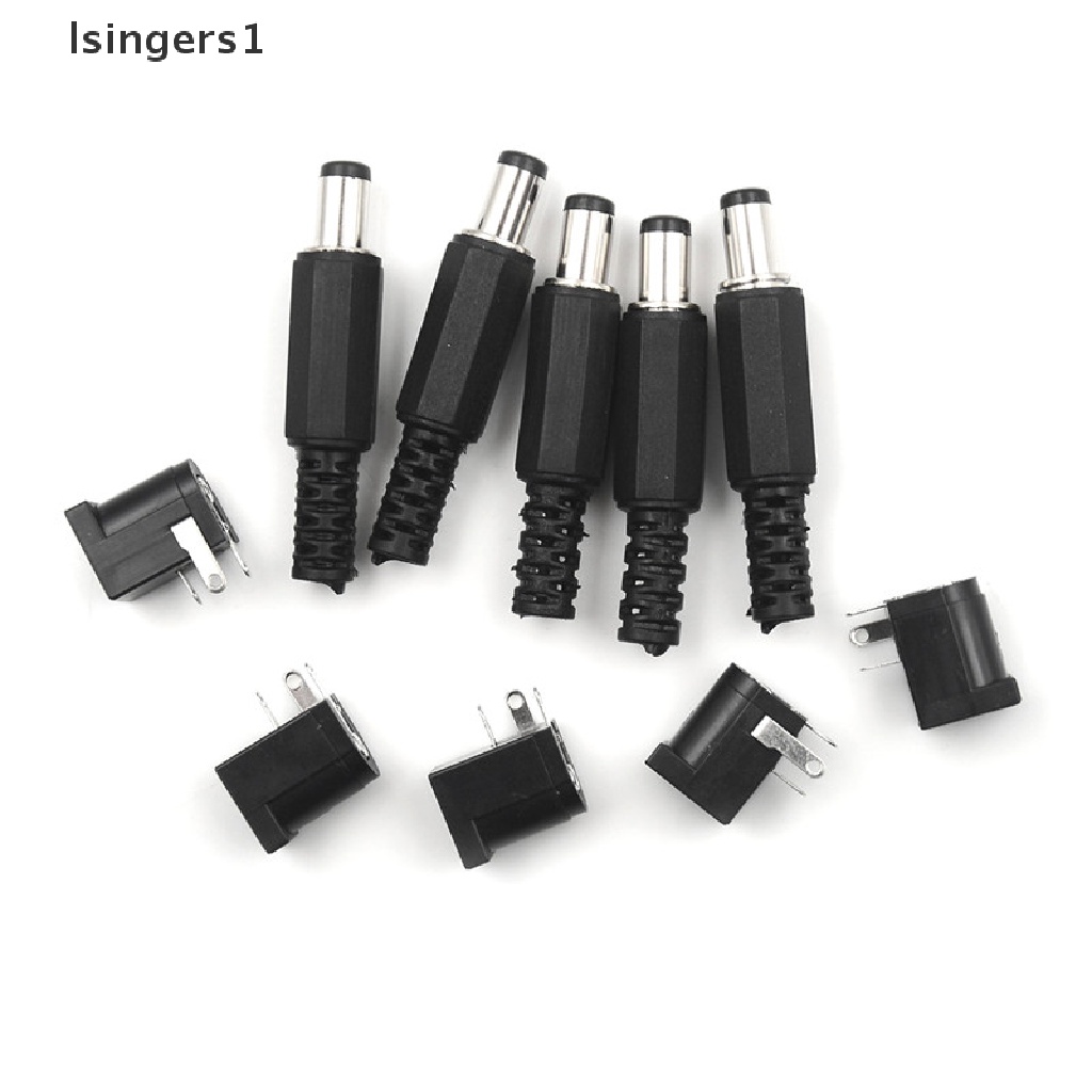 (lsingers1) 5 Set Jack Power DC-005 Male + Female 5.5x2.1mm