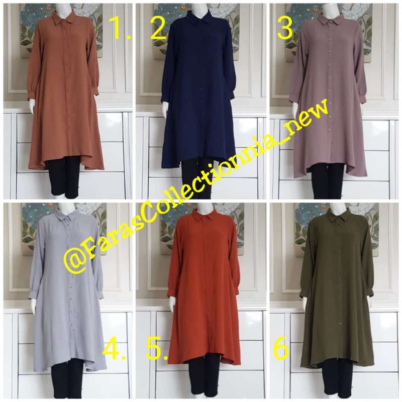 kemeja tunik katun kringkle ori by edness kayla