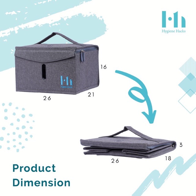 Hygiene Hacks UV Sterilizer Box Bisa di Lipat Pertama di Indonesia UVC Foldable Praktis