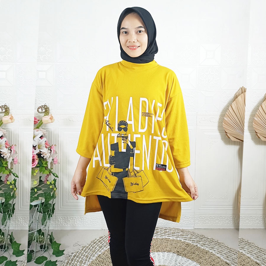 GYLADIES ATASAN OVERSIZE TUNIK BLOUSE WANITA GL FASHION