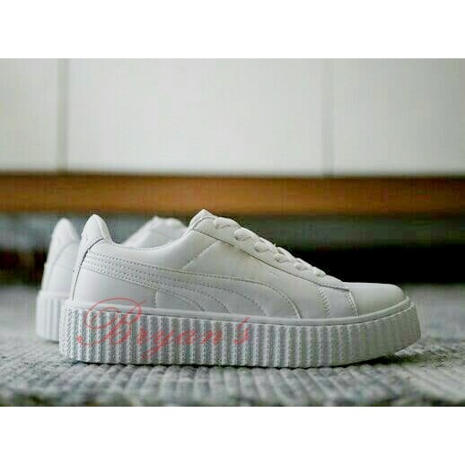 SEPATU KETS REPLIKA PUMA RIHANNA PUTIH LIST PUTIH