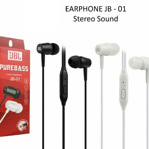 PROMO Headset Handsfree in ear headphone JBL PUREBASS JB-01 - Putih HITAM DISKON!!! MURAH Earphone Handset Super Bass