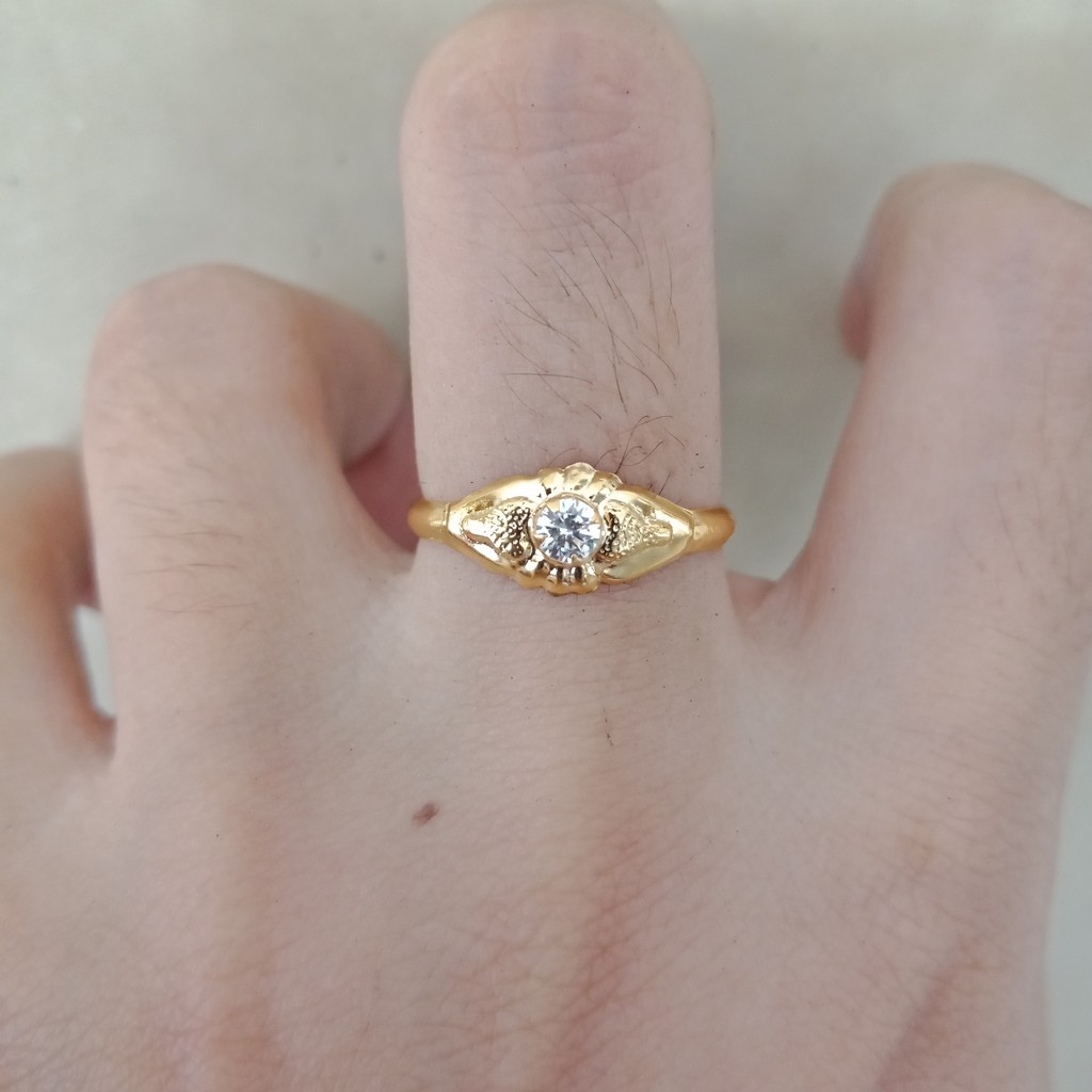 Cincin anak dan dewasa emas permata asli kadar 700 70% 16k 22 11 12 13 14 15 16 17 surabaya UBS