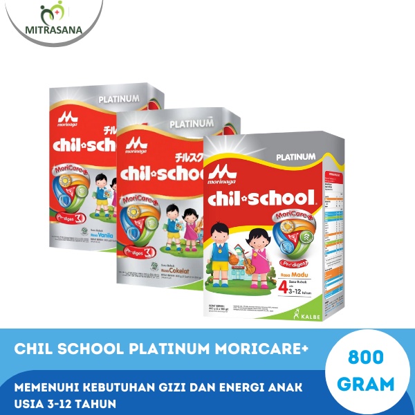 

Chil School Platinum Moricare+ Vanilla/madu/coklat 800gr