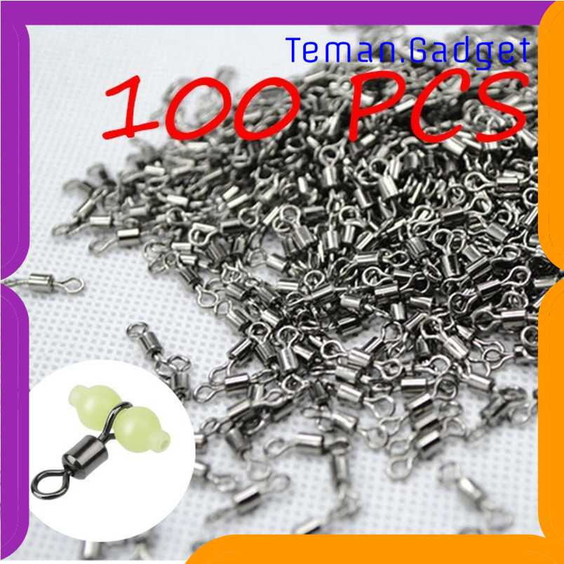 TC-IF JYJ Konektor Umpan Kail Pancing Stainless Steel 5# 100 PCS - JYJ05