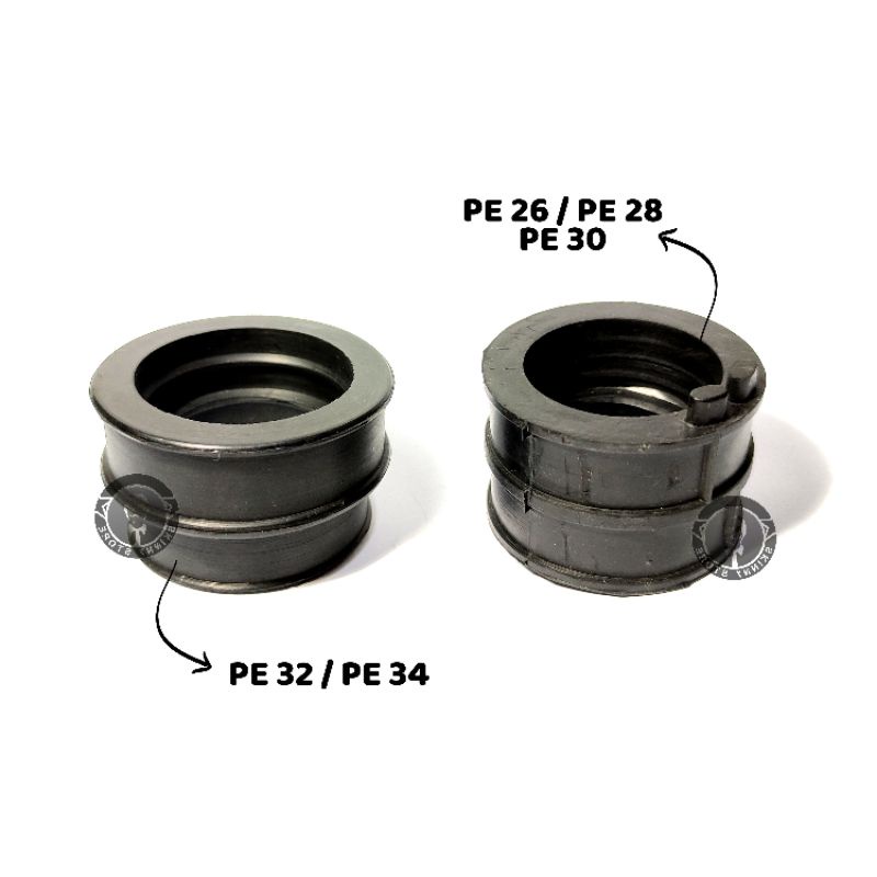 Karet Manifold Karbu PE 26 / PE 28 / PE 30 / PE 32 / PE 34 | Karet Cadangan Intake Intek Manifol Man