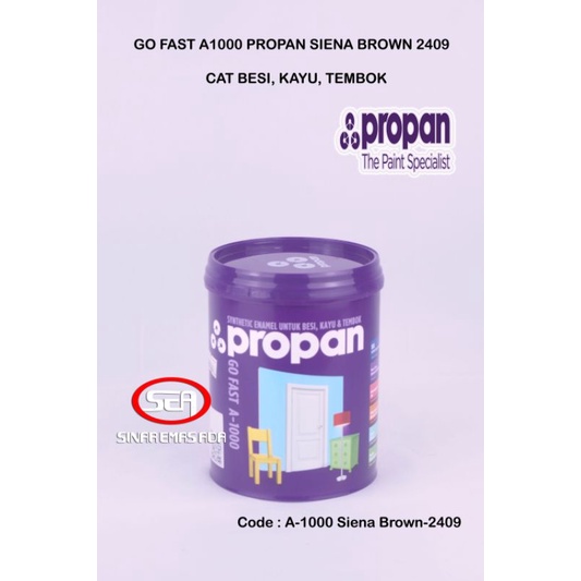 Jual Cat Propan GO FAST A 1000 cat tembok besi & kayu waterbased brown
