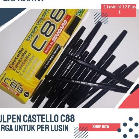 

SDJBP Pulpen Standard C 88 / Pen Standart Castello C88 ( lusin ) Harga Murah