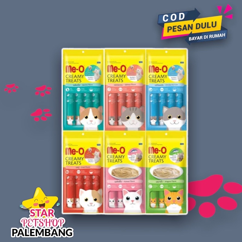 Snack Kucing Meo Creamy treats All varian rasa 1bks isi 4pcs