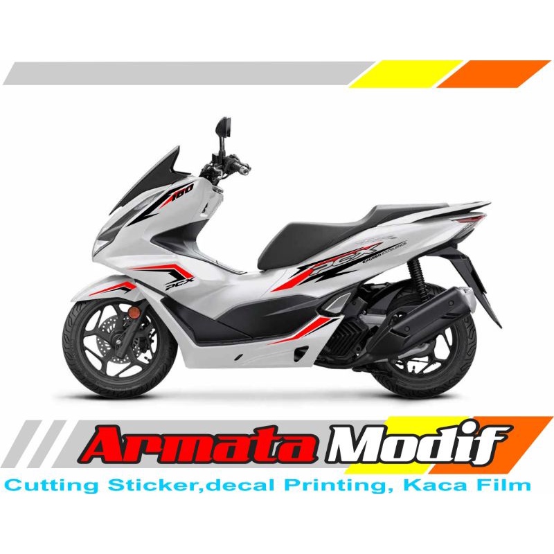 Cutting sticker motor untuk PCX 160 putih