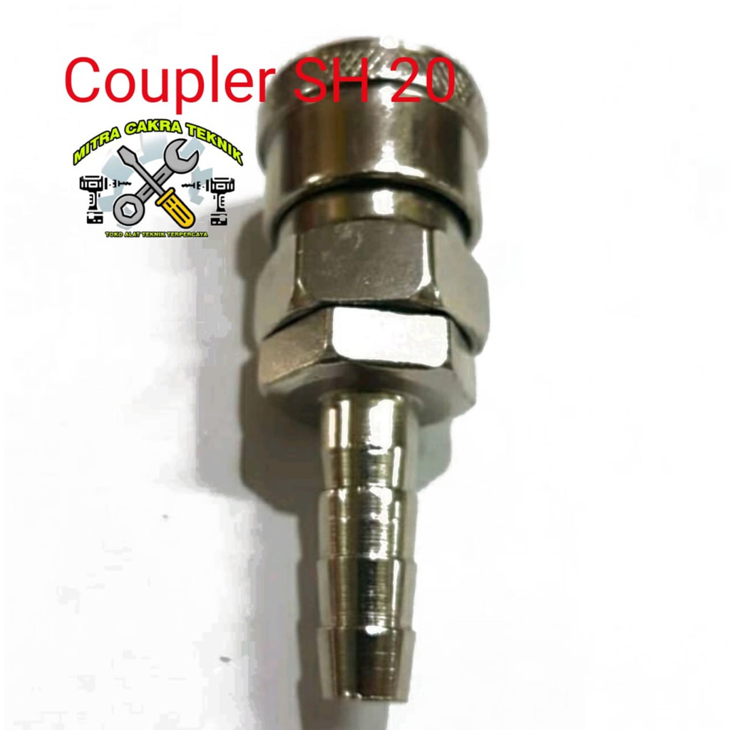 Quick Coupler SH20 Female Copler Selang Angin Recoil Spiral SH-20 / Sambungan Selang Kompresor SH 20