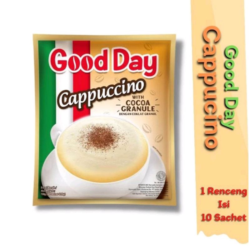 

1 rcg kopi good day Cappuccino 10 sachet