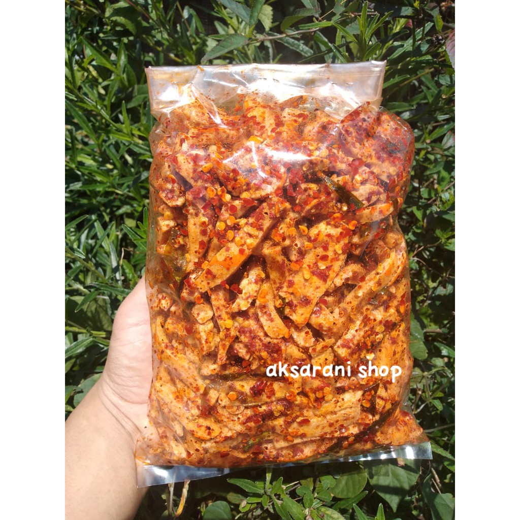 basreng daun jeruk pedas isi 500 gram / baso goreng / basreng pedas / basreng-1
