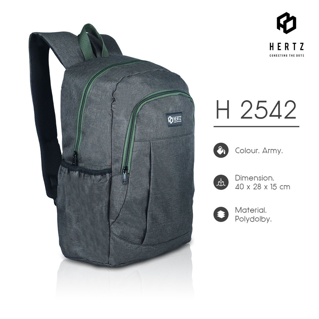 Tas Ransel Pria H 2540 Tas Punggung Backpack model terbaru Tas Sekolah Brand Hertz Murah Berkualitas