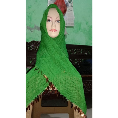 jilbab segi empat plisket