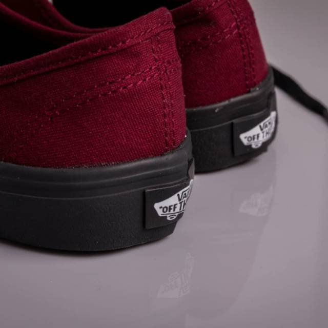 Vans Authentic Maroon Black Waffle DT