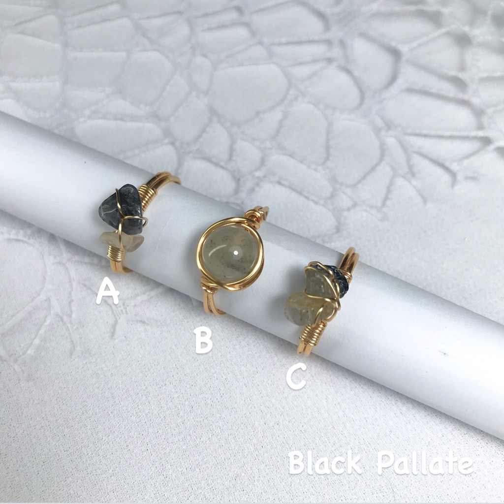 Wire Rings Stone / Cincin Batu Kawat Tembaga