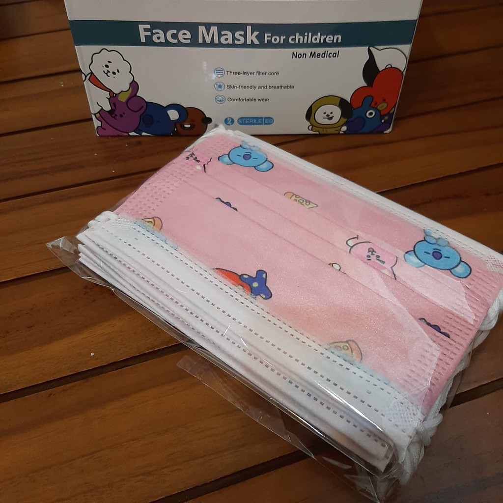 MASKER ANAK BTS 3PLY