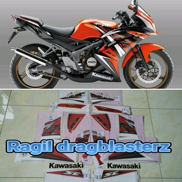 striping set stiker set new ninja rr orange SE 2014 original kawasaki