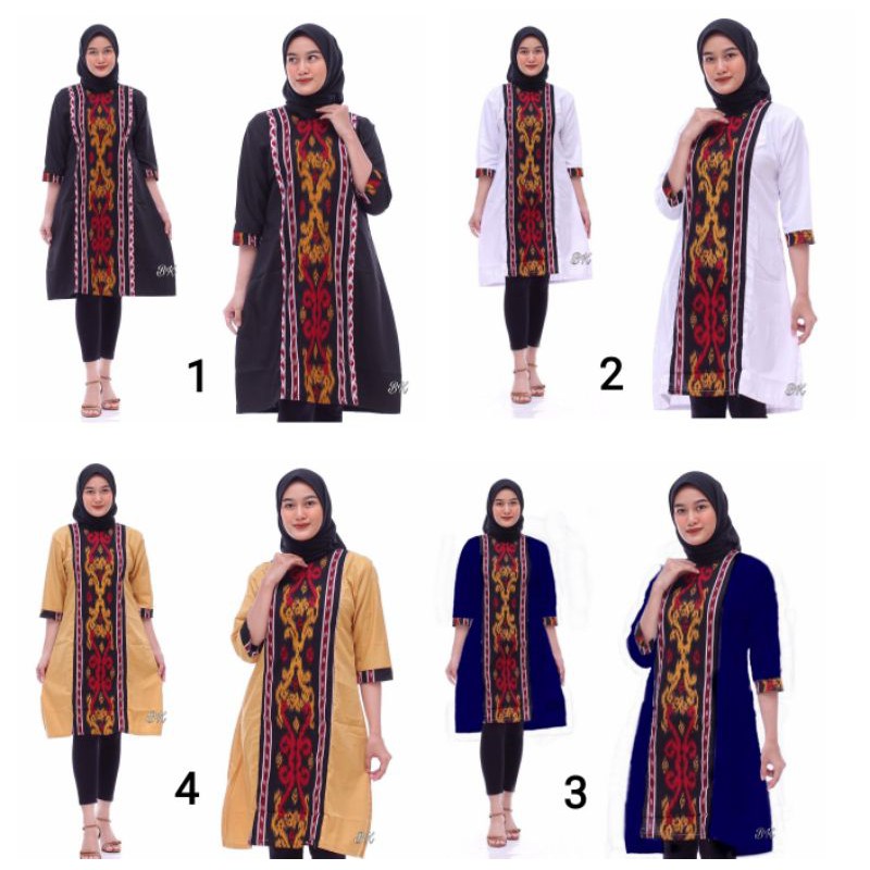 TUNIK SONGKET MOTIF ETNIK KATUN MIX TOYOBO MURAH
