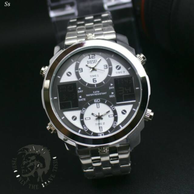 Jam tangan pria diessel/guess/gucci/ac/rolex/chanel/dior/bonia/aigner/ripcurl/quicksilver/alba/dkny
