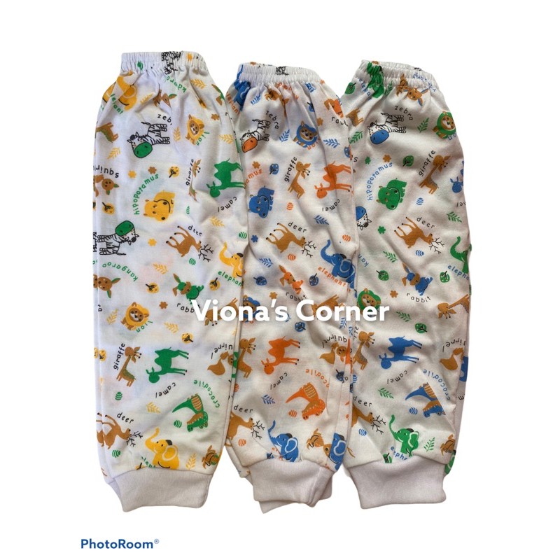 Celana Panjang Bayi Motif Random 0-6 bulan S M L XL Satuan/Paket Isi 3