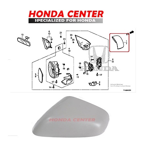 Cover tutup cap spion honda hrv 2015 2016 2017 2018 76201-T7J-H01 76251-T7J-H01