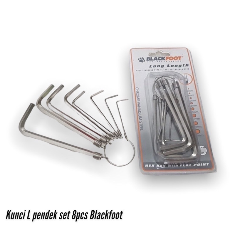 Kunci L pendek Blackfoot set 8pcs