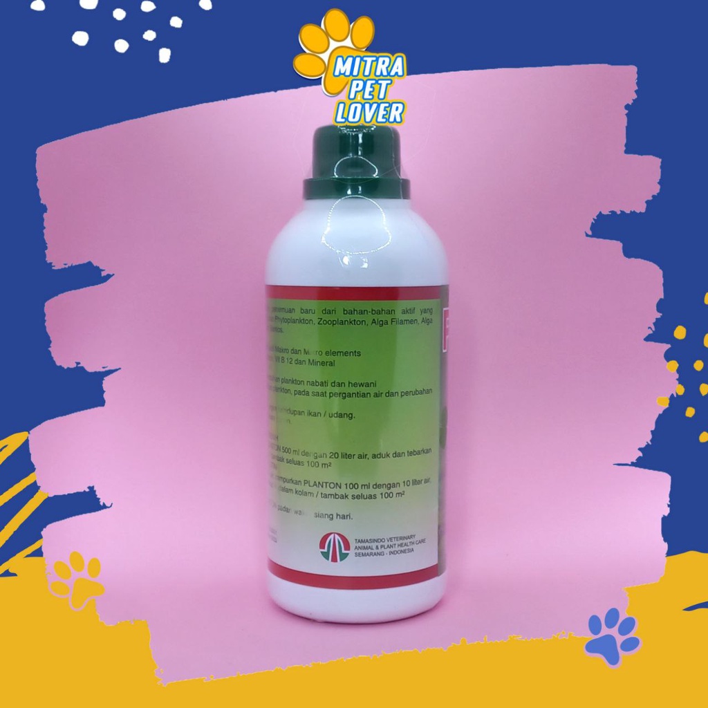 OBAT PERTUMBUHAN PLANKTON - PLANTON 500 ML ORIGINAL - BAHAN AKTIF PEMACU TUMBUHNYA PLANKTON ALGA IKAN UDANG CEPAT PANEN - MURAH ASLI - PET ANIMAL FISH SHRIMP - VETERINARY TAMASINDO OBAT KESEHATAN &amp; VITAMIN TERNAK HEWAN BINATANG PELIHARAAN MITRAPETLOVER