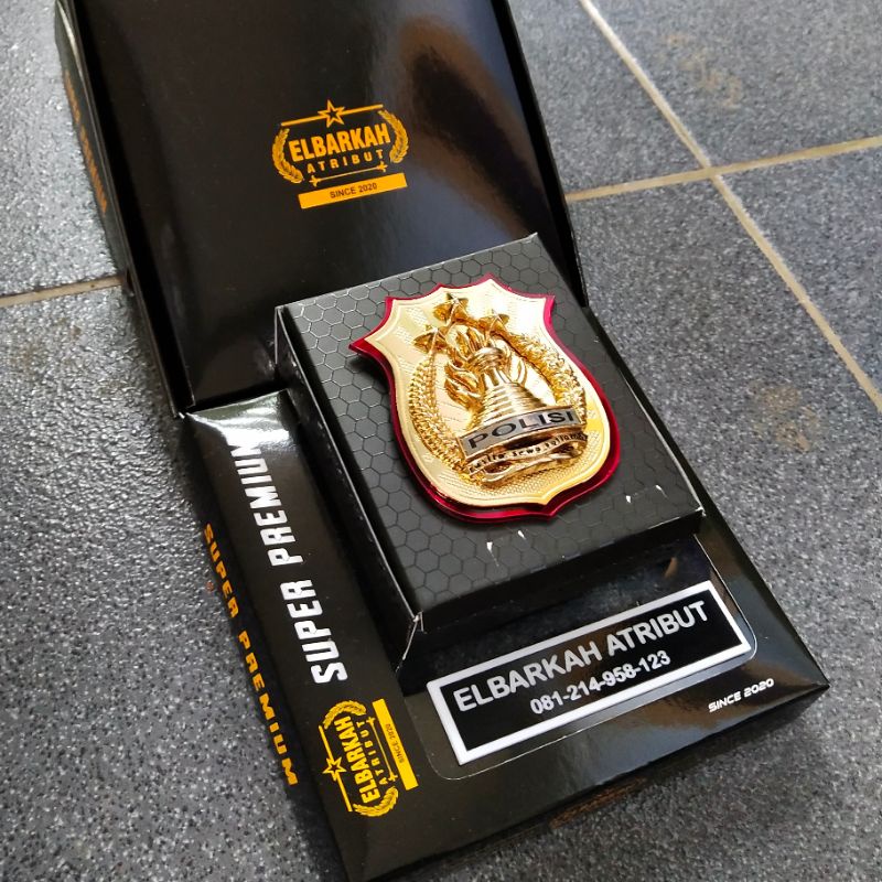 LENCANA KEWENANGAN POLISI kewenangan datar polisi gold akrilik / KEWENANGAN DATAR POLRI