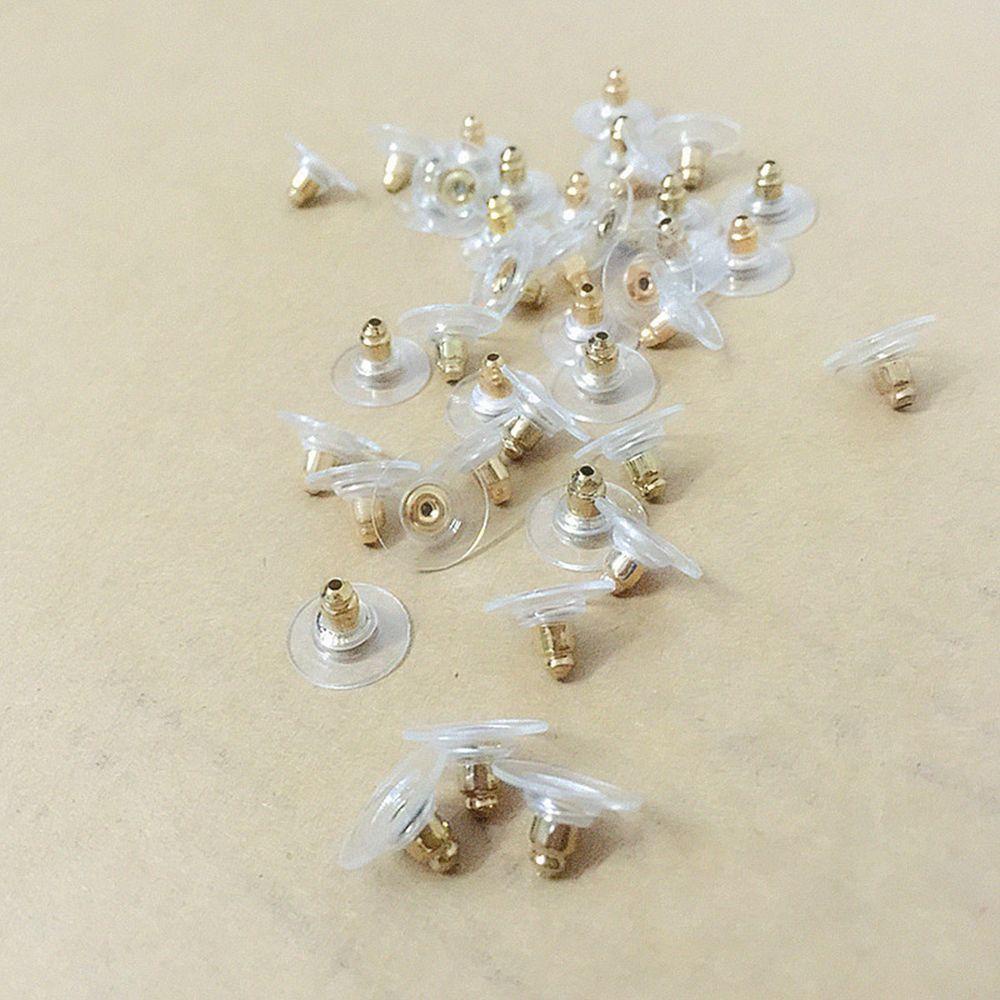 Stoppers Anting Belakang Agustinina Membuat Perhiasan 50pcs/lot Aksesoris Fashion Karet Bening Stopper Plug