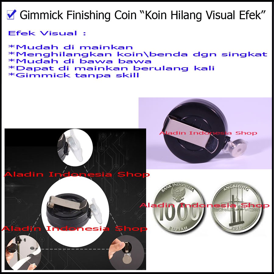 Alat Sulap Coin Hilang - Gimmick Coin-Trik Coin-Sulap Coin-Sulap Koin Menghilang (magnet kuat) coin 