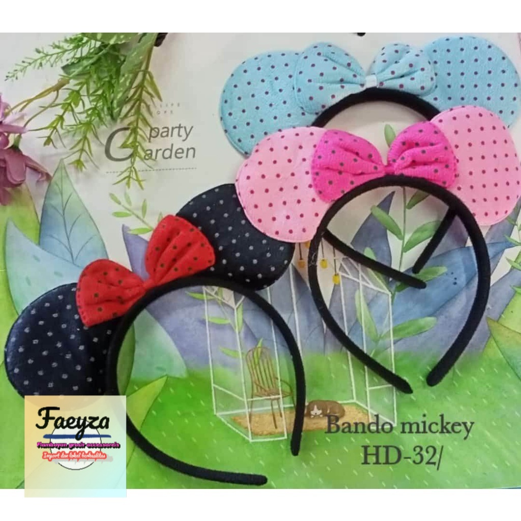 grosir 6 pcs bando mickey mouse warna