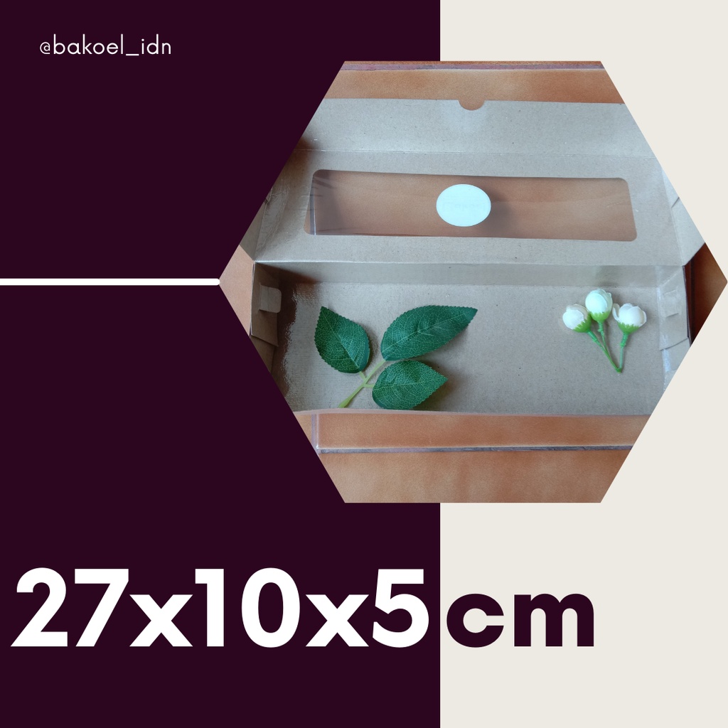 

Kardus Kotak Box Dus Kraft Laminasi Serbaguna Brownies Kue Donat Isi 3