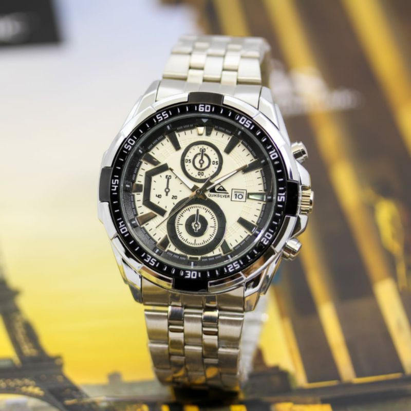 jam tangan pria Quicksilver chrono off dan tanggal aktif