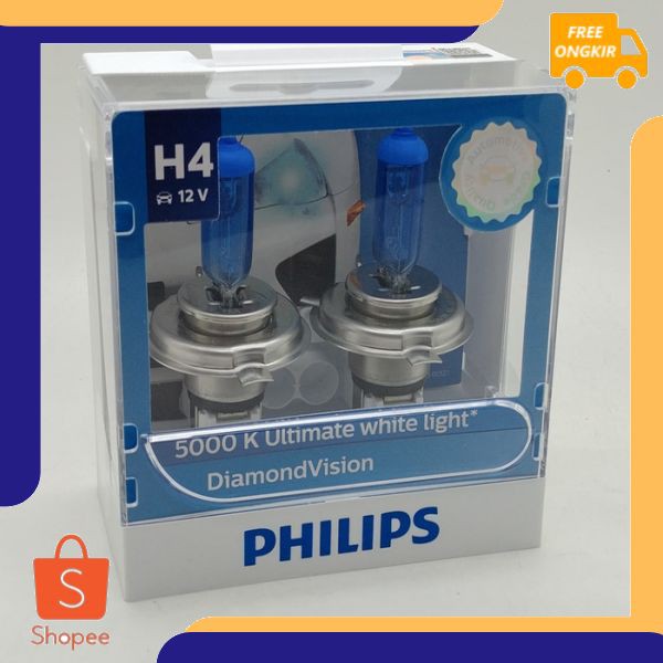 Lampu Depan Philips Diamond Vision H4 5000K