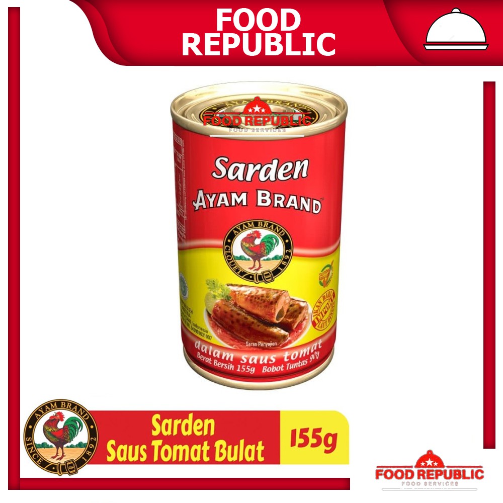 AYAM BRAND 155 GR IKAN SARDINES / MACKEREL KALENG SARDEN FISH TOMAT