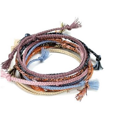 Gelang Benang Kepang Braided Persahabatan Couple Tiny Simple PolosUnisex