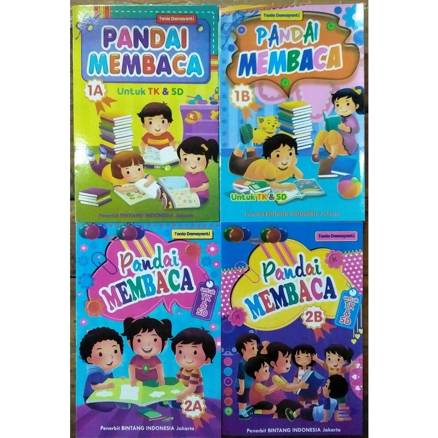 

6 PC Buku Tk dan paud pandai membaca 1a,1b,2a,2b 3A.3B