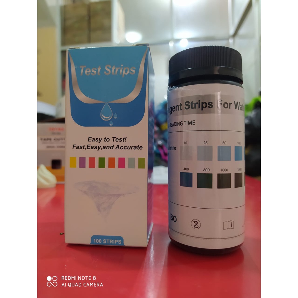 Tes Kualitas Air Water Chlorine Alat Strip Test klorin isi 100 strip - CLPaper