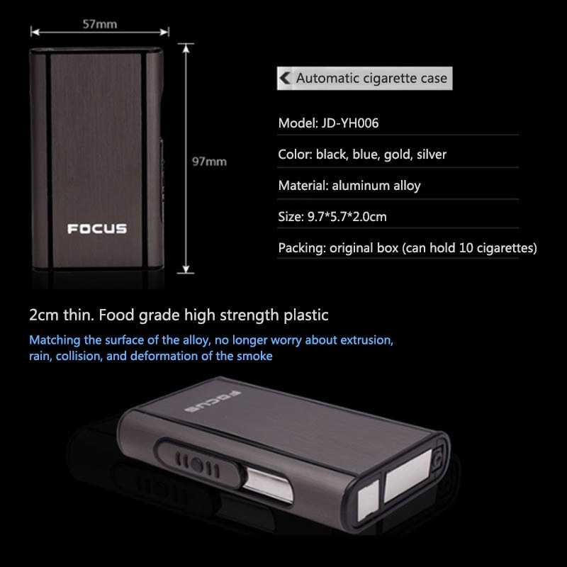 Focus Kotak Bungkus Rokok Aluminium Case Automatic Ejection B651026