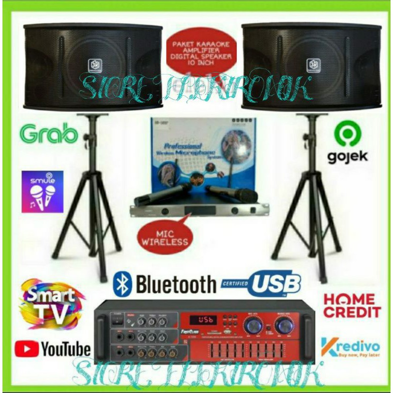 Paket Karaoke Audio High Quality Amplifier Usb Bluetooth Karaoke Smart Tv Youtube