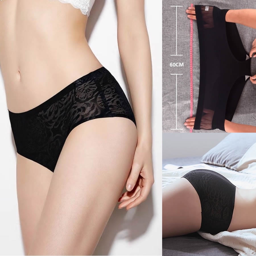 SEAMLESS ICE SILK MOTIF BUNGA panty wanita cd tipis nyaman