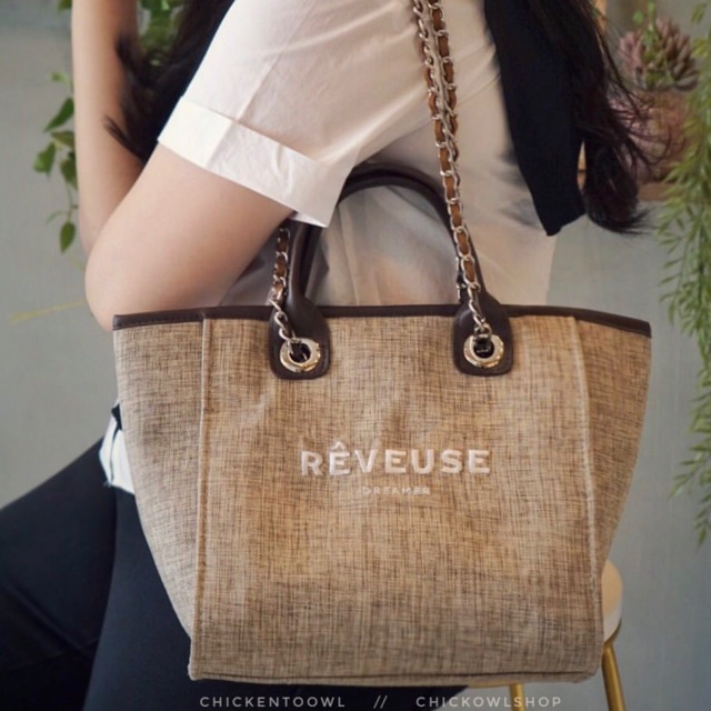 Canvas tote bag (chanel canvas bag look alike)