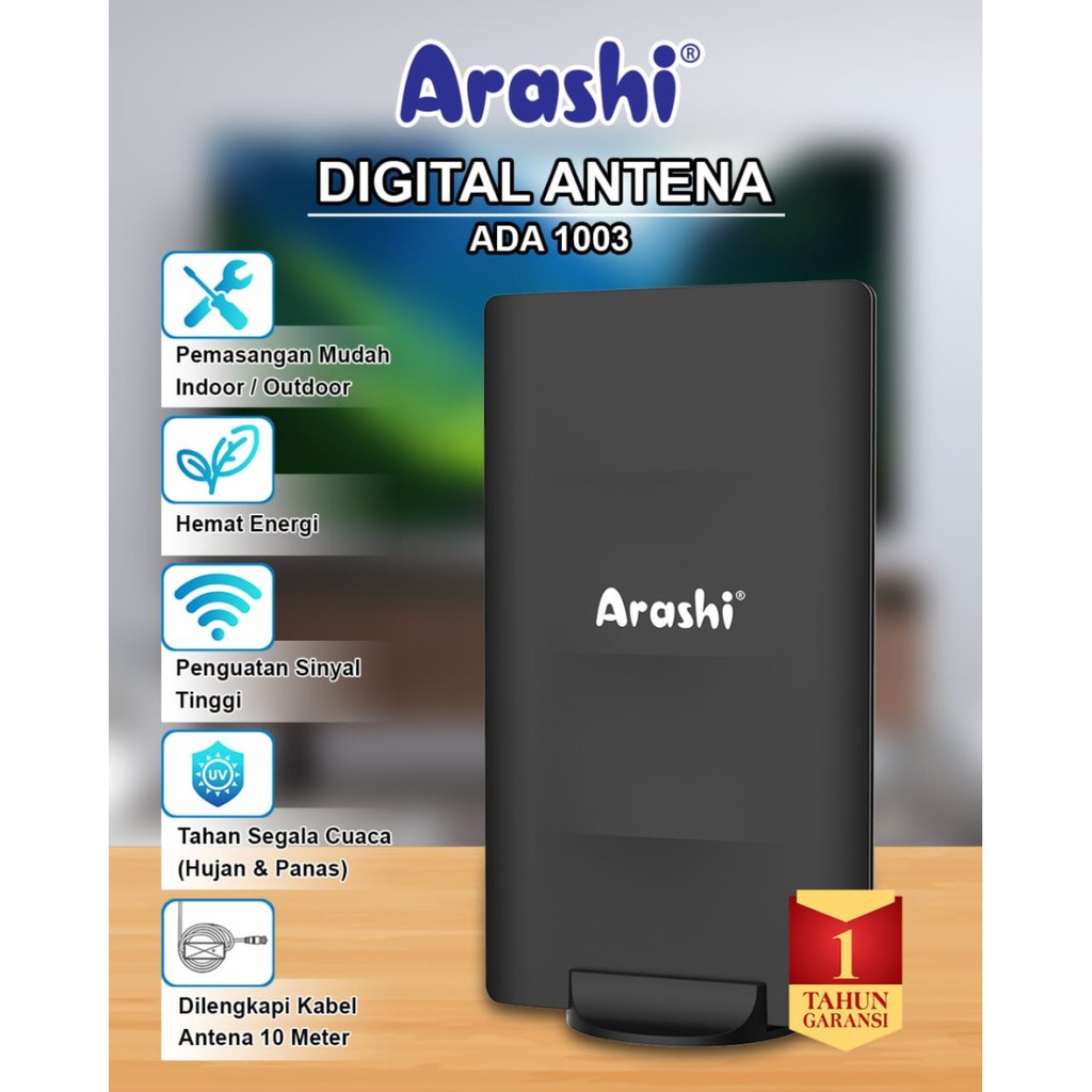 ARASHI ANTENA DIGITAL ADA 1003 INDOOR/OUTDOOR