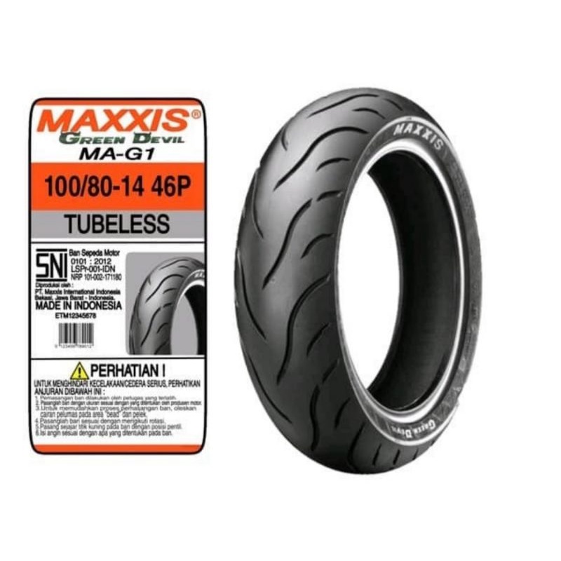 Ban maxxis green devil 100/80-14